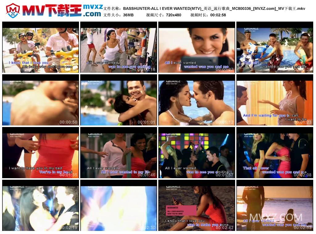 BASSHUNTER-ALL I EVER WANTED(MTV)_英语_流行歌曲_MC800336
